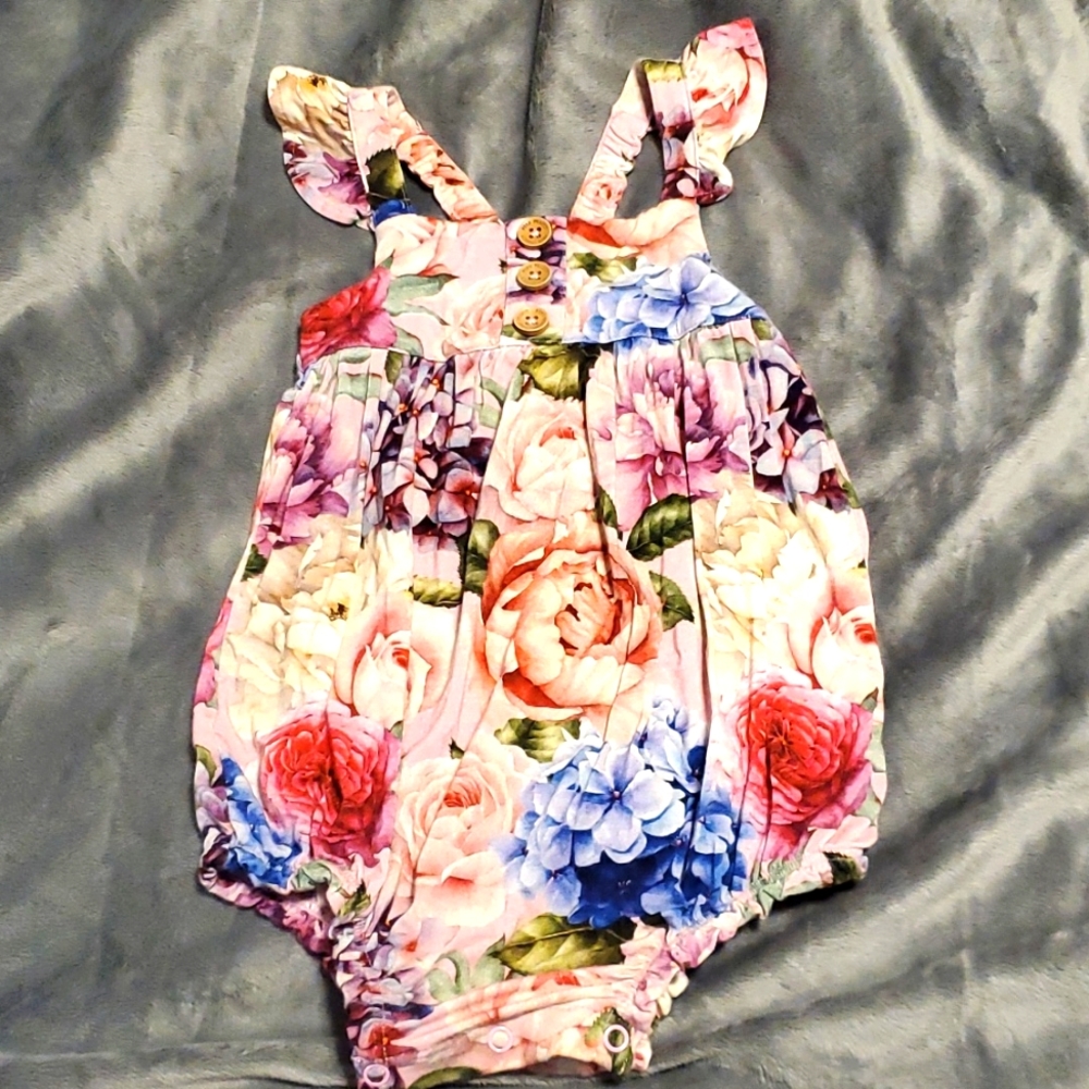 Posh Peanut Bubble Floral Onesie